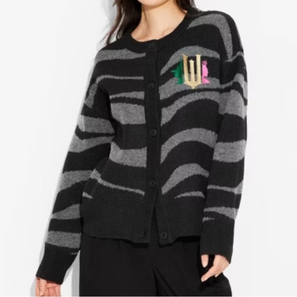 Wicked Striped Graphic Cardigan - Black adult small (oversized) target - Picture 1 of 14